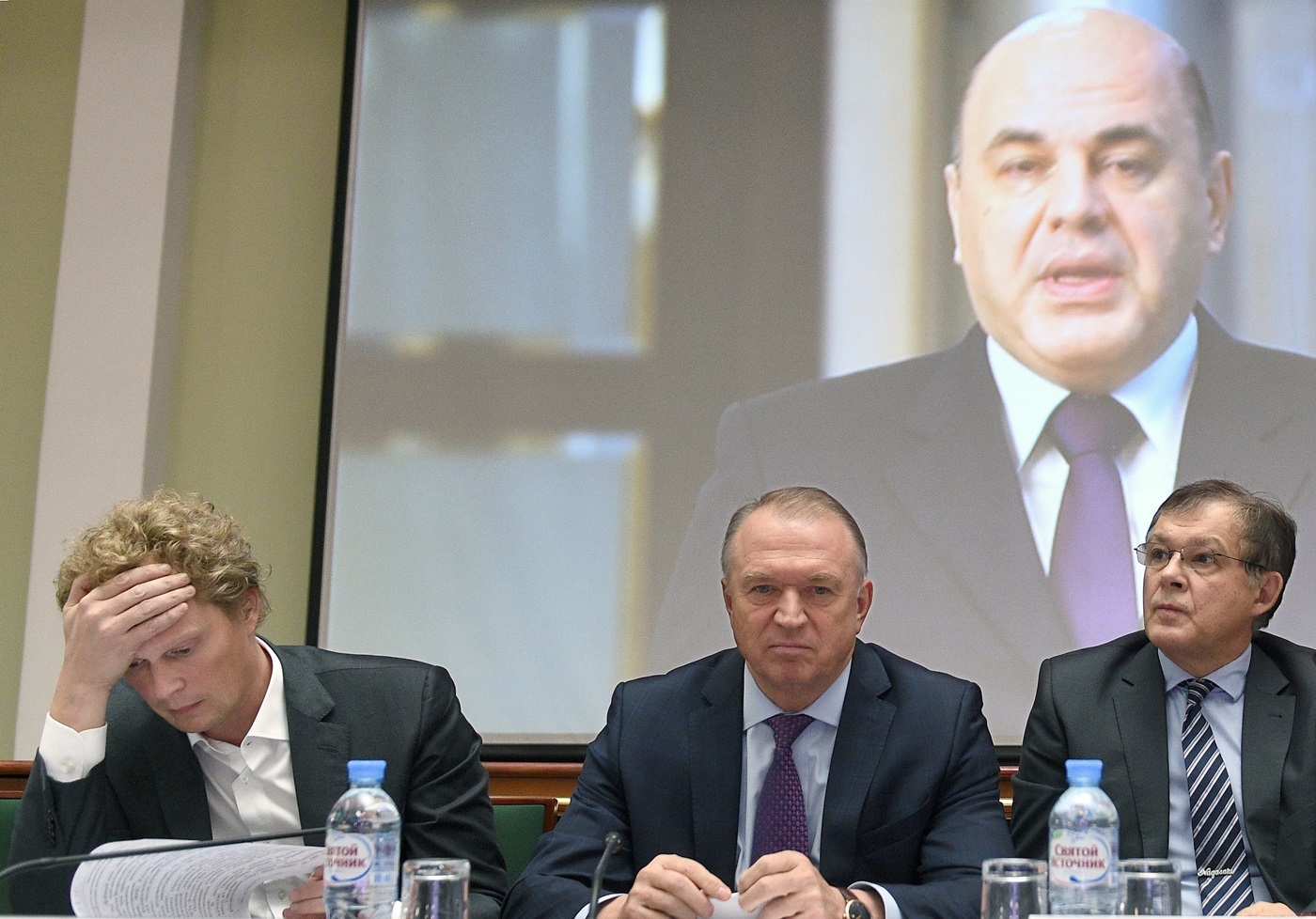 Даниил Егоров, президент Торгово-промышленной палаты (ТПП) России Сергей Катырин и вице-президент ТПП России Вадим Чубаров